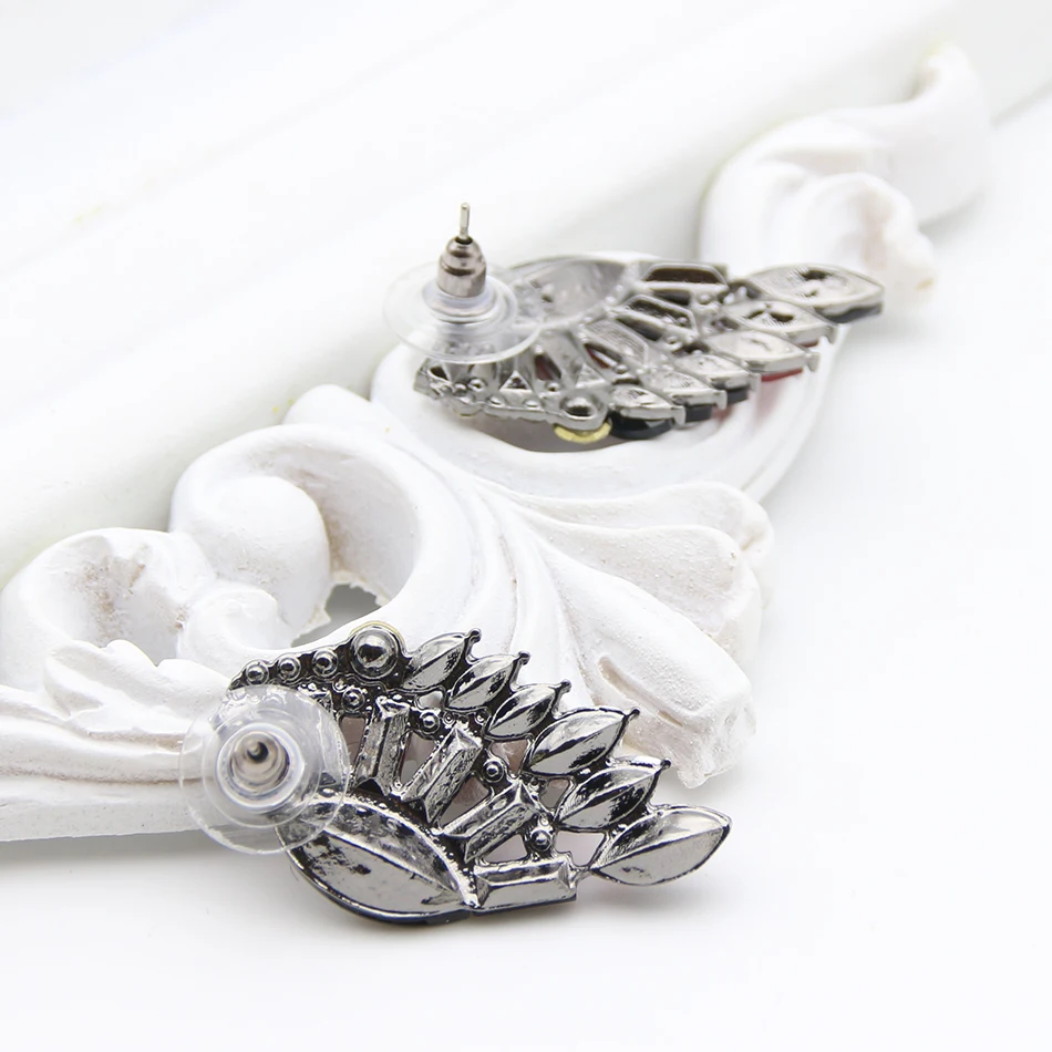 Модные женские хрустальные серьги веерообразные серьги-гвоздики классические