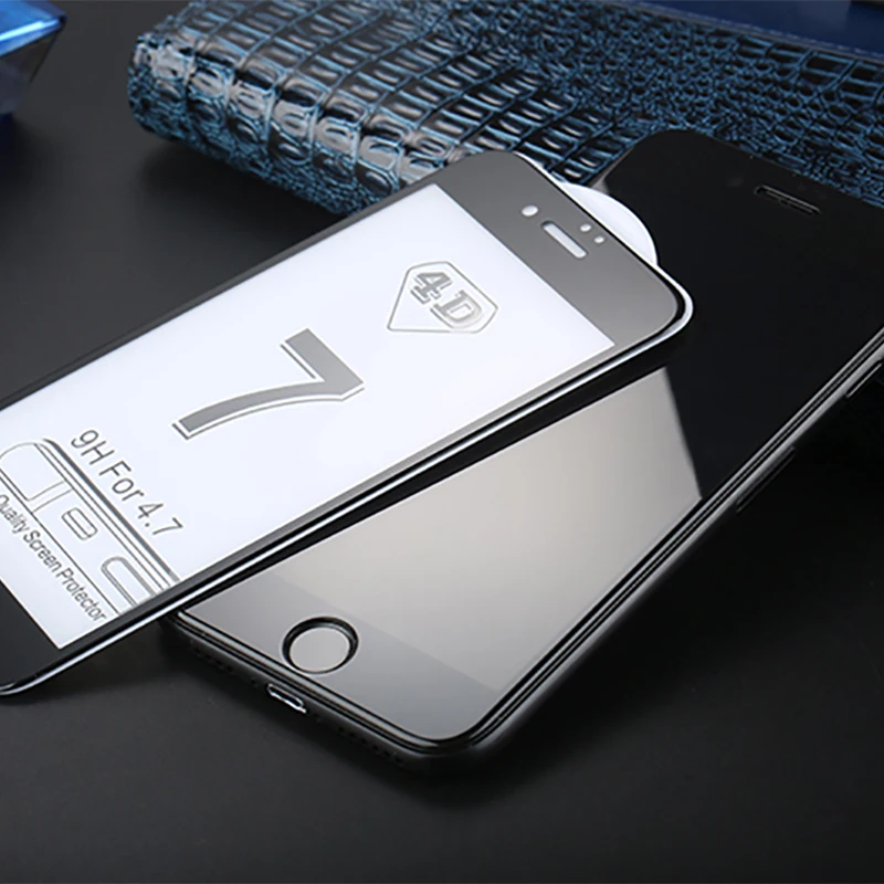 Новый 3D изогнутый край 4D полное покрытие закаленное стекло для iPhone 7 6 S 6S Plus premium