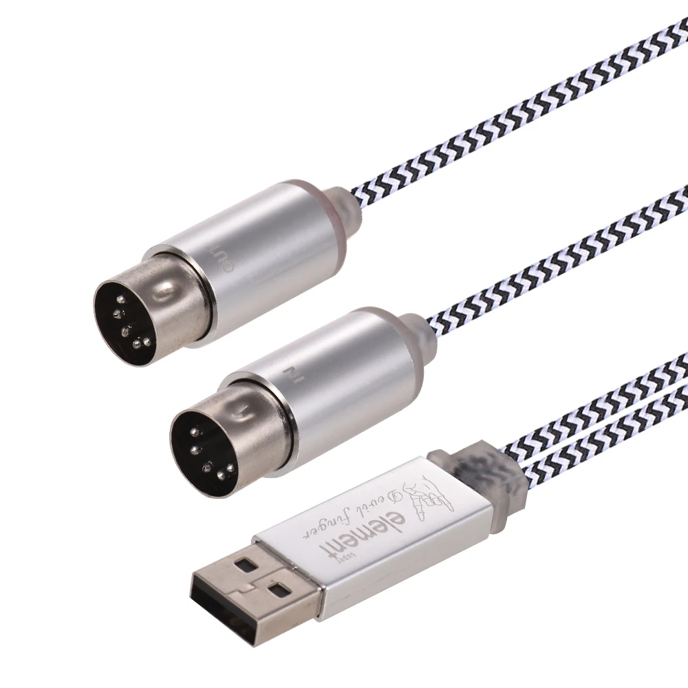 MIDI IN OUT к usb кабелю шнур из алюминиевого сплава вилки для подключения