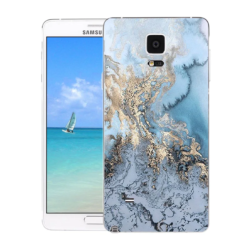 For Samsung Note 4 Case Silicon Back Cover Phone for Galaxy note4 Marble Printed Bag Clear Soft TPU | Мобильные телефоны и
