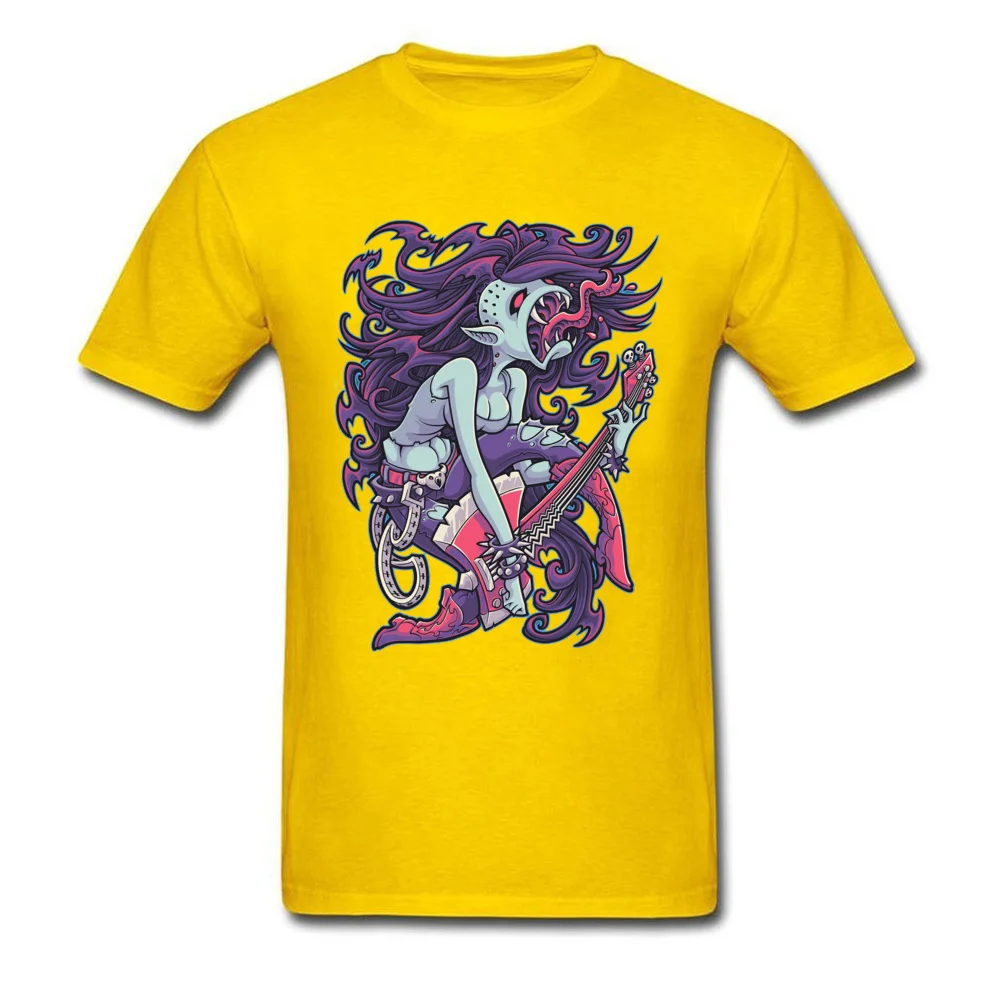 

Scream Witch Queen Skull Guitar Print T Shirt Men Autumn Tops Tees O-Neck Lovers Day 100% Cotton Casual Short Sleeve Tops Shirts