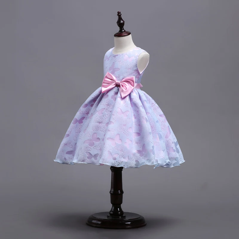 Женское бальное платье с бантом и цветочным принтом 2 цвета|Цветочные платья для