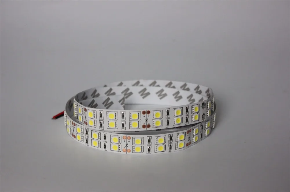 1 м/лот Светодиодная лента 5050 двухрядная линия водопроницаемая 12 В постоянного