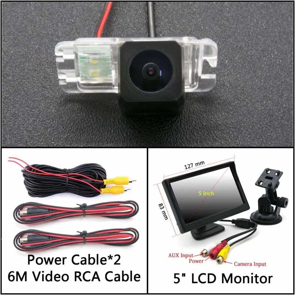 Cam Add 5 inch LCD Full HD резервная камера заднего вида для Ford Focus 2 Mondeo C-Max S-Max Galaxy Fiesta Kuga EcoSport Автостоянка ЖК-зеркало монитор - Название цвета: Cam Add 5 inch LCD