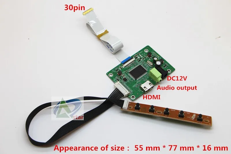 Плата контроллера HDMI LCD для ЖК экрана 11 6 дюйма 13 3 14 дюймов 15 B116XAN02.2 Φ 1366x768