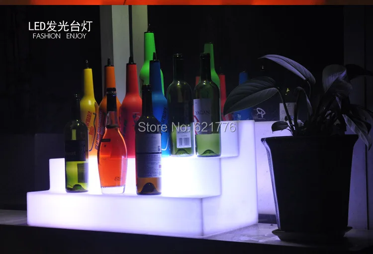 Цветная яркая трехслойная светодиодная Винная стойка меняющая цвет