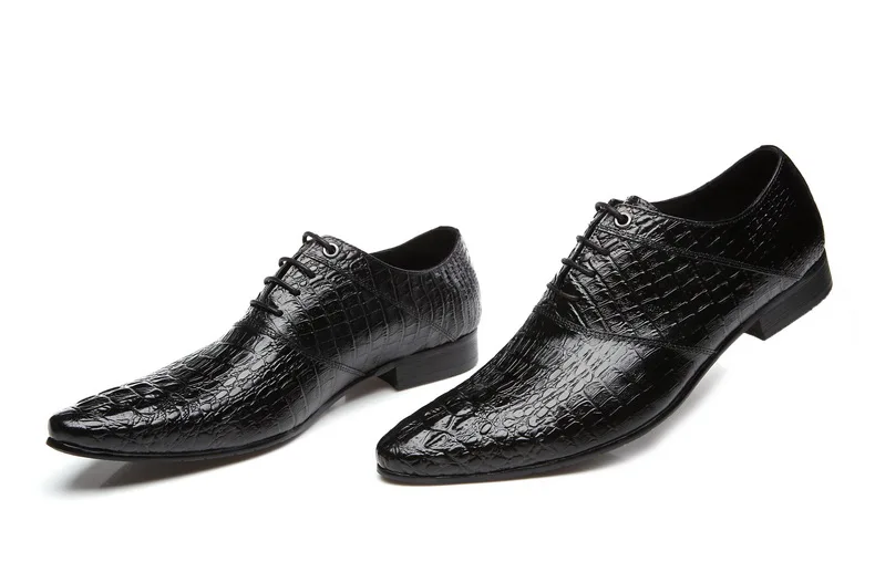 2018 Новые Классические мужские плоские туфли роскошные деловые оксфорды