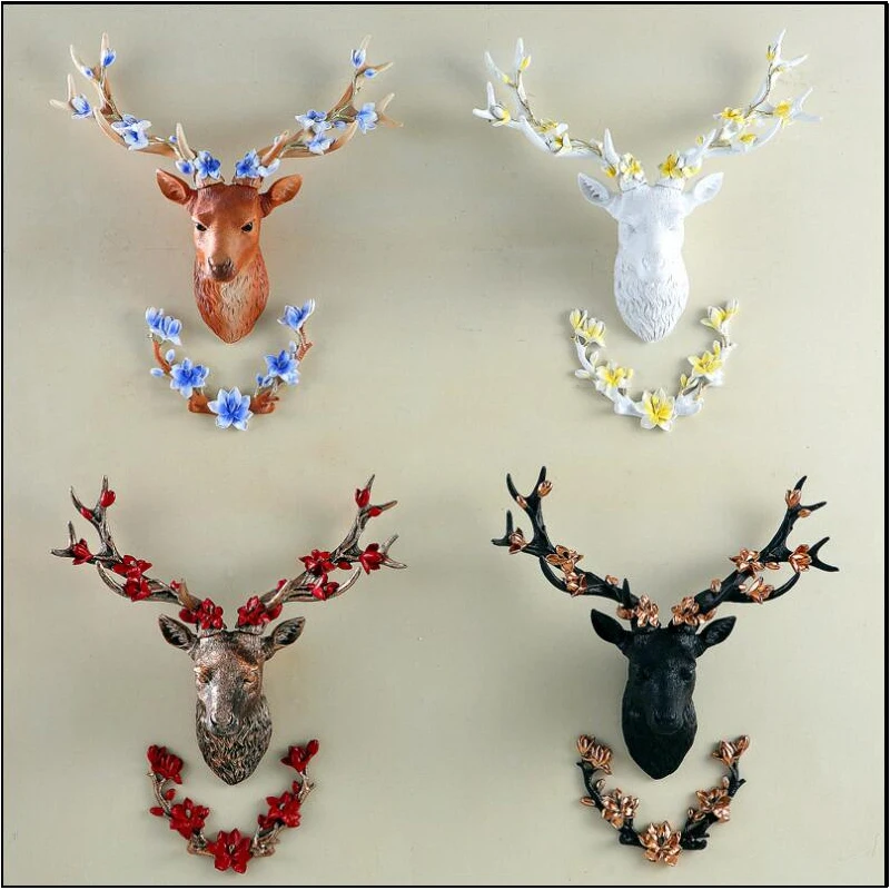 Ретро 3D голова оленя смола Шарм скульптура античные ремесла подарок на день
