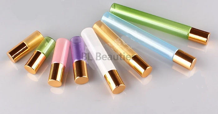 

200pcs/lot 3ml 5ml 10ml 15ml Roller Bottles Roll On Bottle Container with Glass Ball for Essential Oil Aromatherapy Perfumes Lip