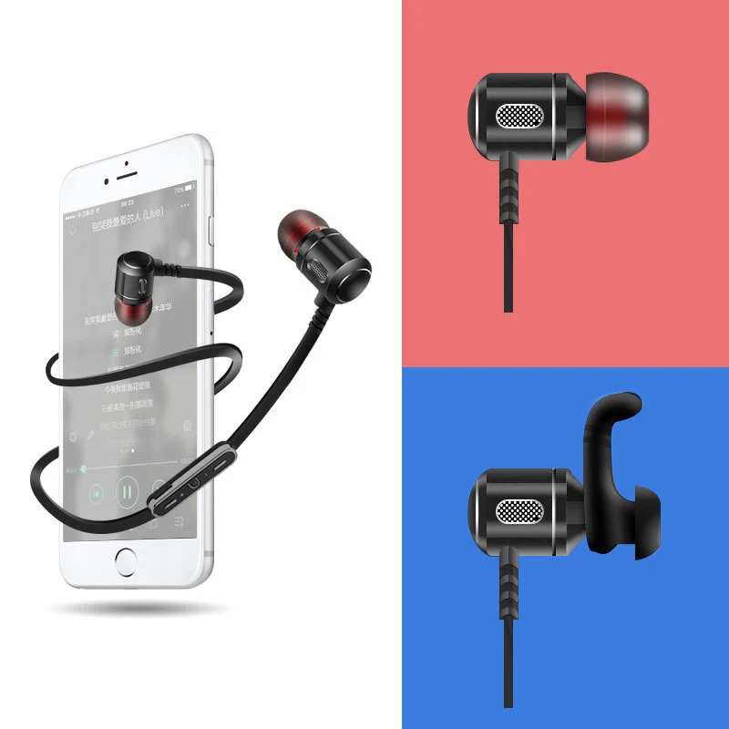 Hcqwbing S8 Bluetooth Беспроводной наушники ушной крючок Шум шумоподавления Музыка