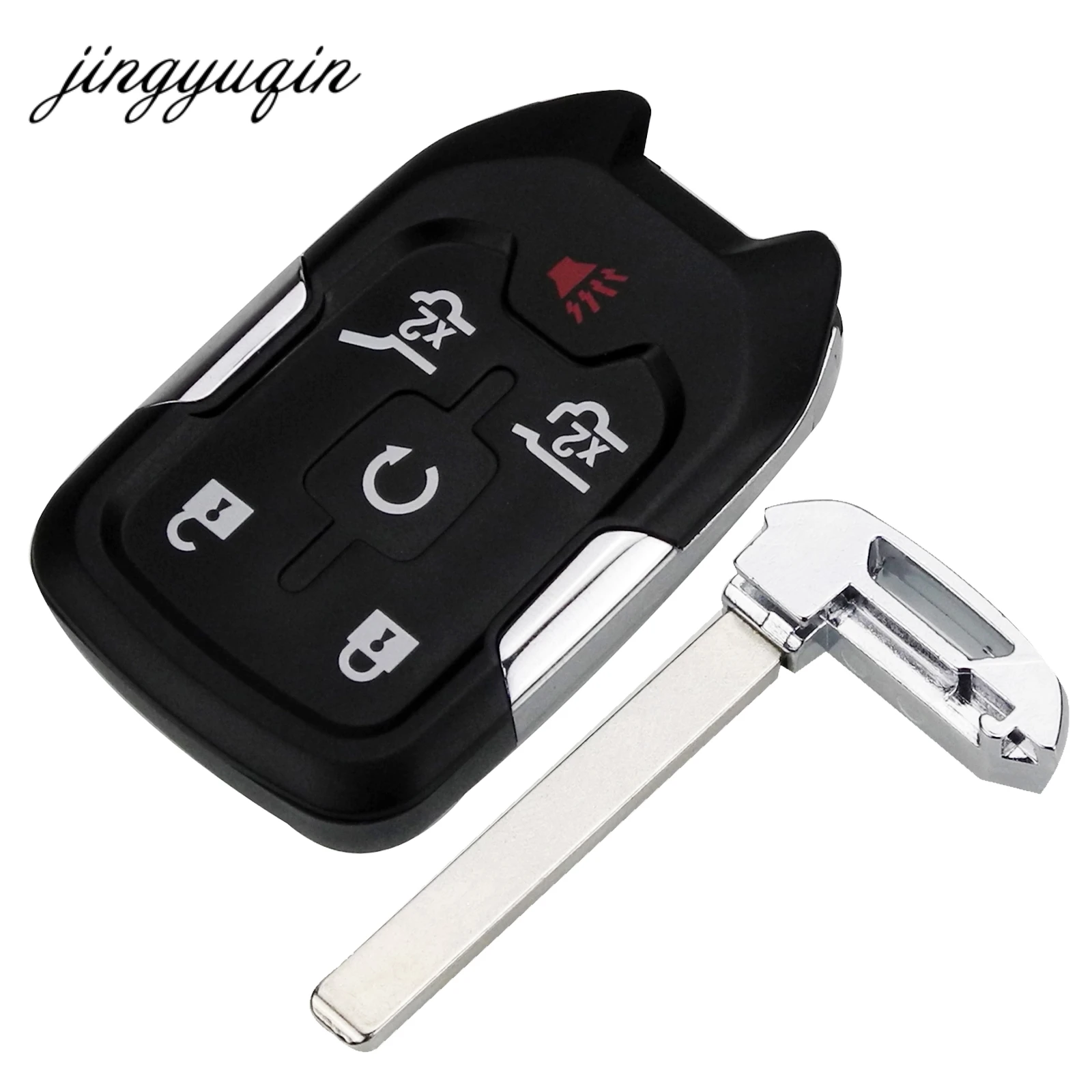 Jingyuqin 6 кнопочный смарт-брелок для Chevrolet Suburban Tahoe для GMC YUKON Сменный Чехол для дистанционного ключа