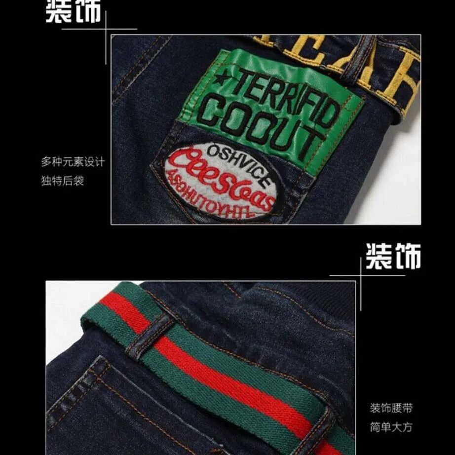 Весенние джинсы для мальчиков Детские хлопковые длинные брюки детские летние с