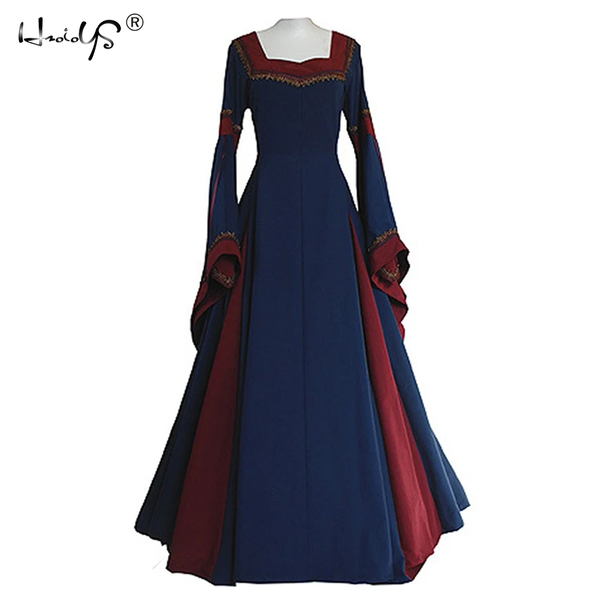 Женское вечернее платье длинное в стиле средневекового Ренессанса