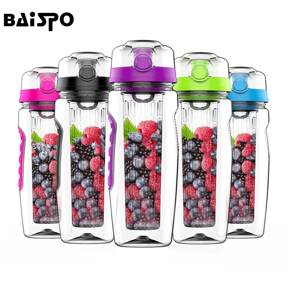 BAISPO 32 унций 900 мл BPA бесплатно фруктовой заваркой сок шейкер Спортивная бутылка