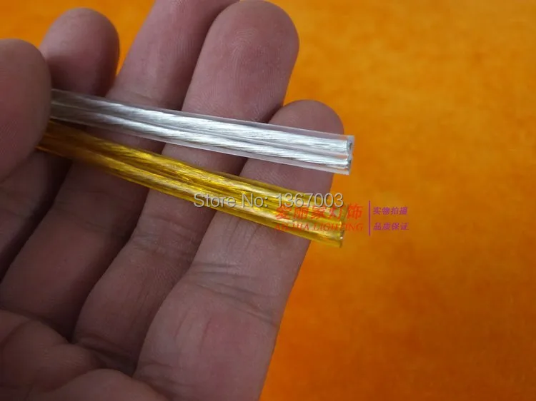10 м/лот 2*1mm2 прозрачный двойное ядро плоских проволочных поясов для провод люстры