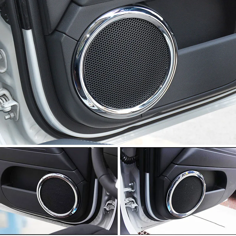 4 шт. для Dodge caliber 2006-2012 Автомобильная дверная аудио полка хромированные колонки накладка рамка сабвуфер рамка Украшение Аксессуары