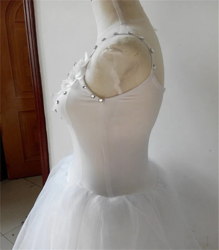 Белое балетное платье для девочек детское танцевальное женское вечерние