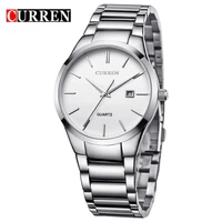 relogio masculino curren luxury brand full stainless steel analog display date mens quartz watch business watch men watch 8106