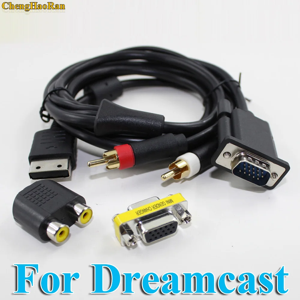 ChengHaoRan 1pc 1set VGA High Definition Cable Sound Adapter HD Box PAL NTSC For Dreamcast Video Games Console | Электроника