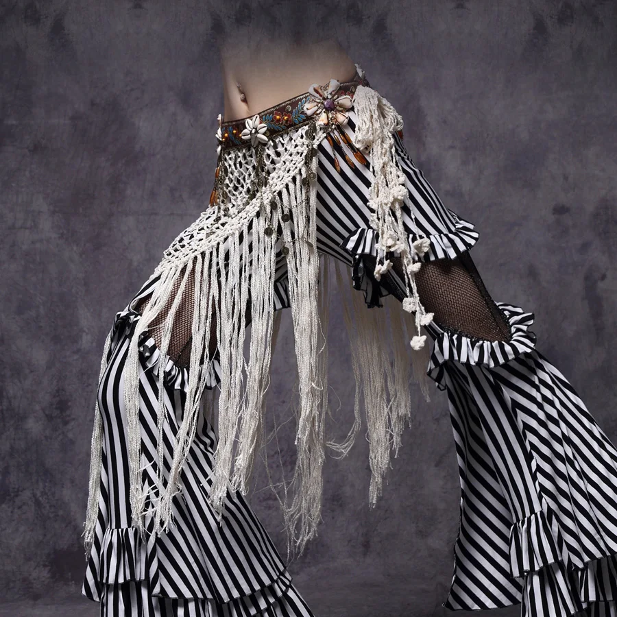 Ремень Регулируемый для танца живота профессиональный пояс с золотой цепочкой и