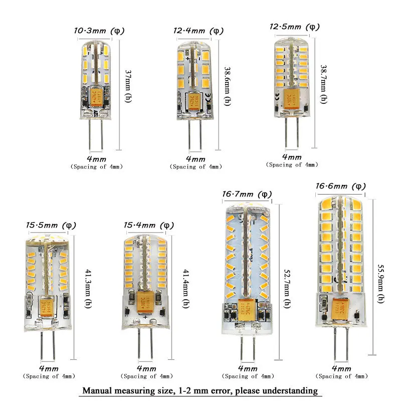 YOTOOS G4 светодиодный светильник 12V AC/DC кукурузы 1 5 Вт 2 3 4 360 Угол луча лампы g4