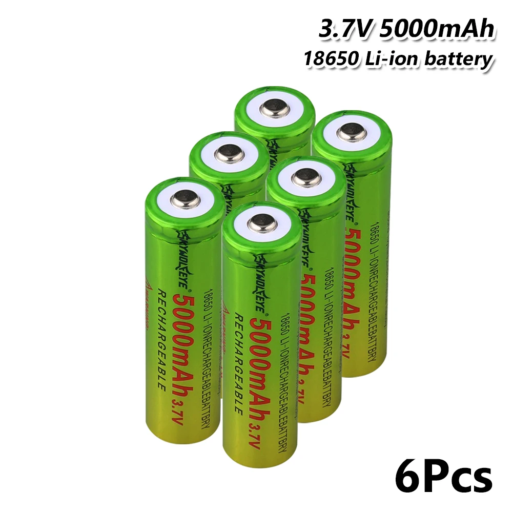 6 Pcs Для фонарика мини-вентилятор геймпад налобный фонарь Игрушка 18650 аккумулятор аккумуляторные батареи фонарик 5000 мАч 3,7 в батарея - Цвет: 6 Pcs