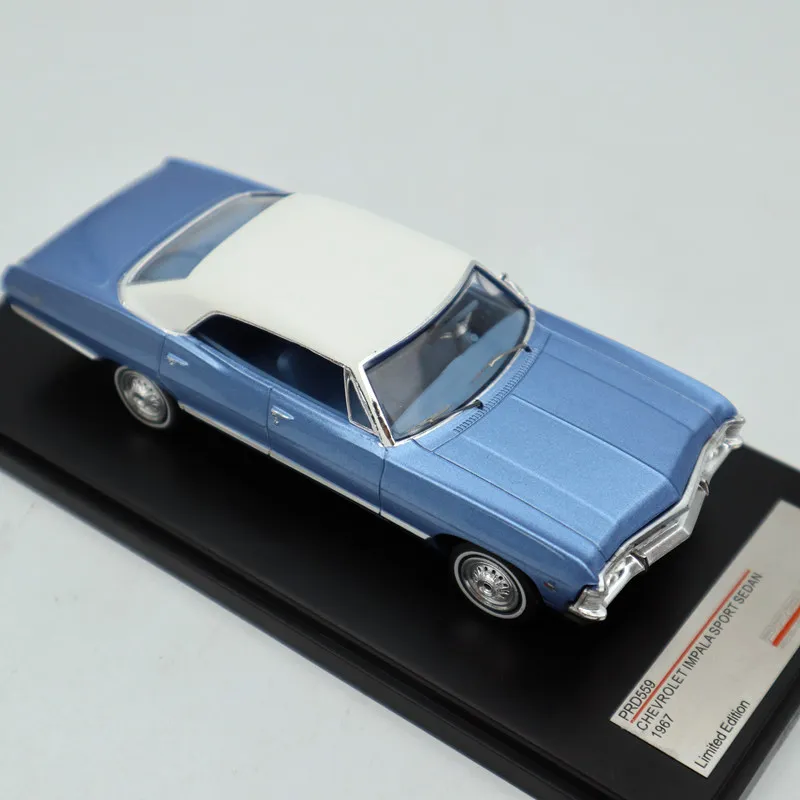 Премиум X 1:43 Chevrolet Impala Sport Sedan 1967 синий металлик PRD559 литье под давлением модели автомобилей Ограниченная серия Коллекция