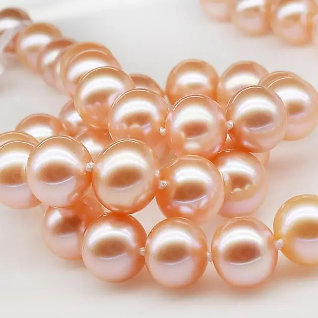 Ожерелье из серебра 925 пробы с натуральным жемчугом 10 11 м|pearl necklace|womens giftssterling silver |