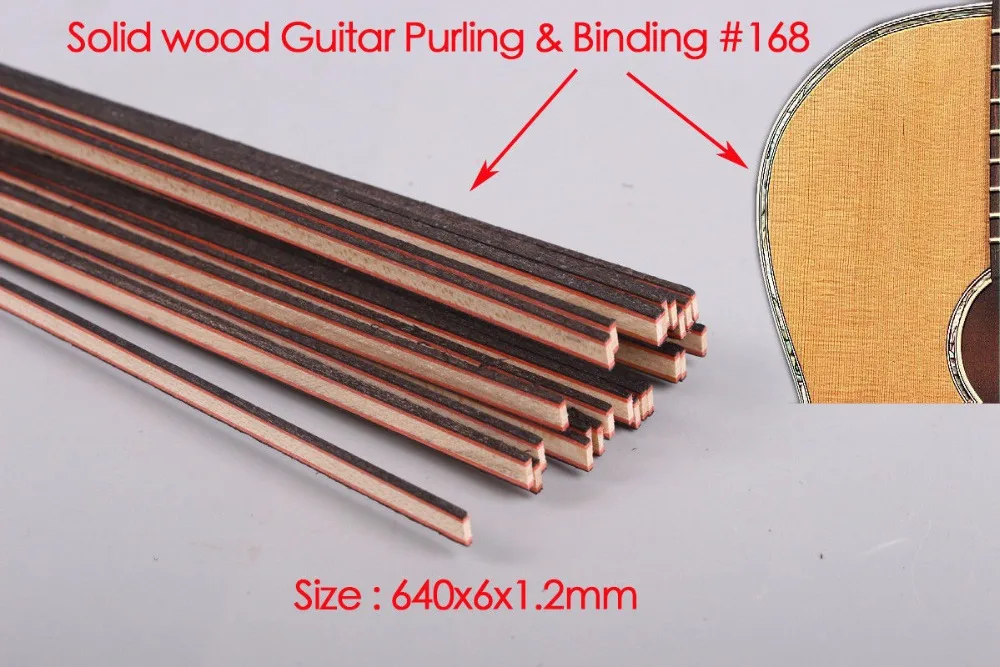 

25pcs Guitar Strip guitar Purfling Binding Guitar Parts Wood Inlay 840x6x1.2mm 168#