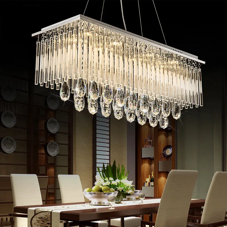 Фото Youlaike Modern Crystal Chandelier For Dining Room Rectangle Kitchen Island Suspension Lighting Fixtures Home Decoration Lamp Youlaike Modern Crystal Chandelier For Dining Room Rectangle Kitchen Island Suspension Lighting Fixtures Home Decoration Lamp