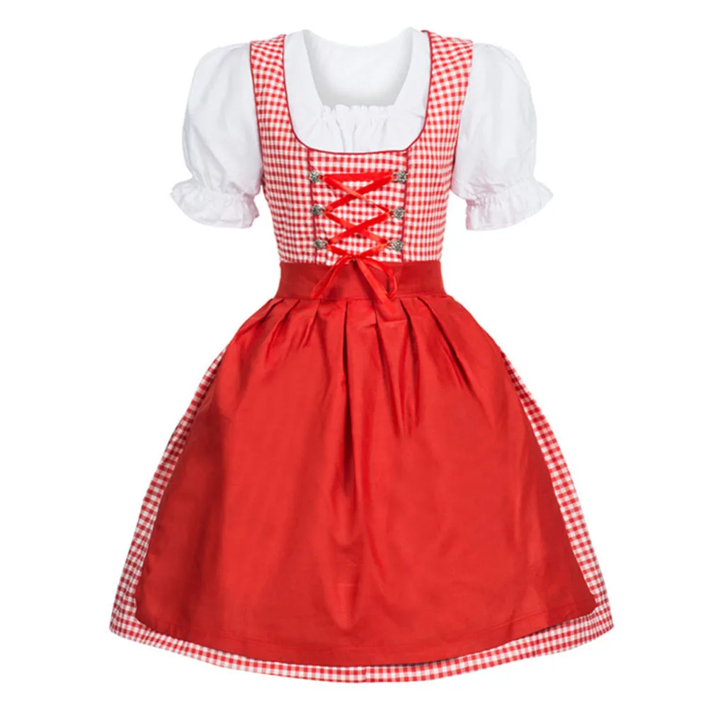 2019 летнее платье новейшая одежда 3 штуки Женское Платье Dirndl Bavarian Beer Girl Oktoberfest
