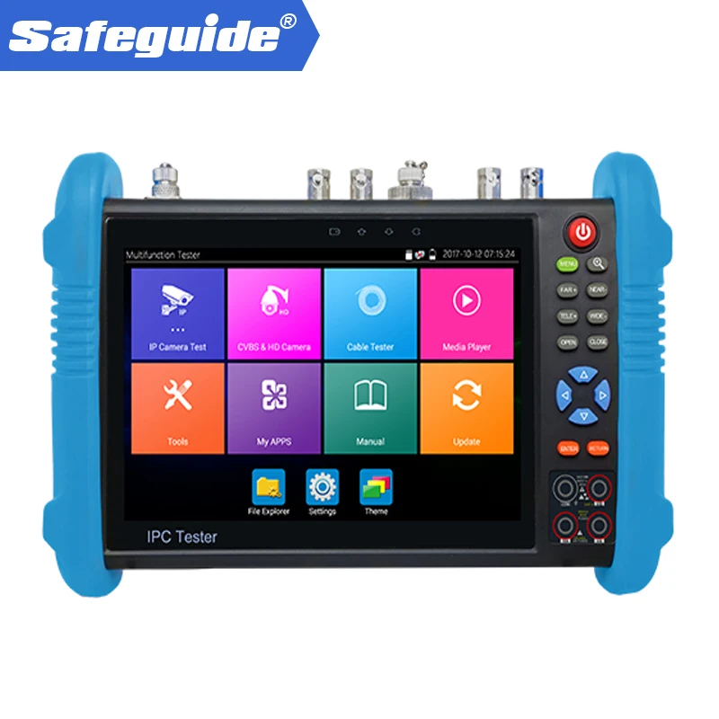 7 inch IP+Analog +AHD+ TVI+ CVI +SDI ONVIF cctv tester with HDMI Input and RJ45 TDR cable test Full function CCTV camera tester