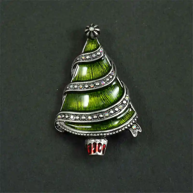 Женская Винтажная брошь в виде рождественской елки из цинкового сплава |