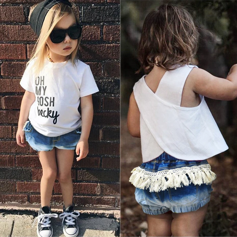 Одежда для маленьких мальчиков и девочек джинсовые шорты с высокой талией