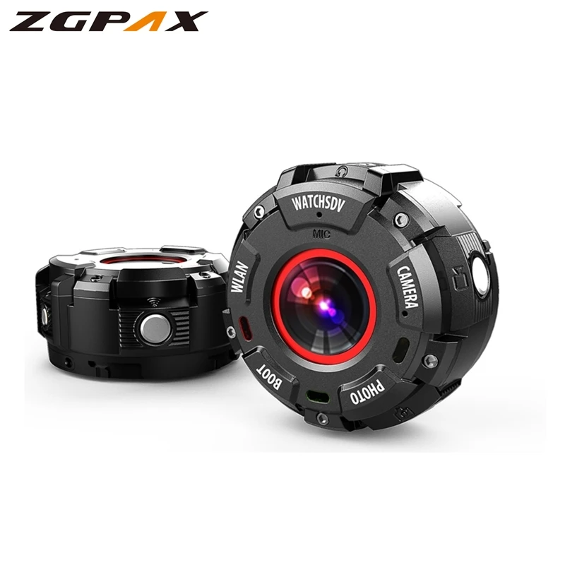 Экшн часы ZGPAX S222 HD 2K Wi Fi тройная Спортивная камера спортивные видеокамера DVR DV