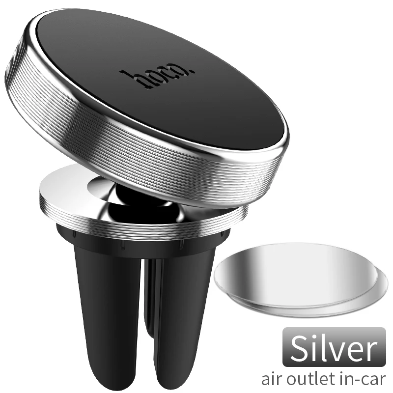 Silver ca47 НОСО Универсальный автомобильный держатель Магнитный Air Vent gps автомобильный держатель телефона для iPhone X XS Max samsung Xiaomi 360 градусов вращения - Цвет: Silver ca47