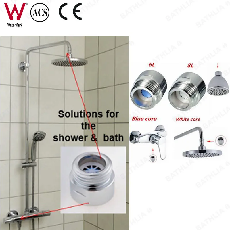 Латунный шланг переходник с регулятором потока душа и душевой лейкой|shower flow