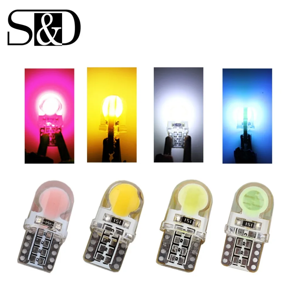 10 шт. светодиодные лампы T10 Led W5W 194 168 COB|Сигнальная лампа| |