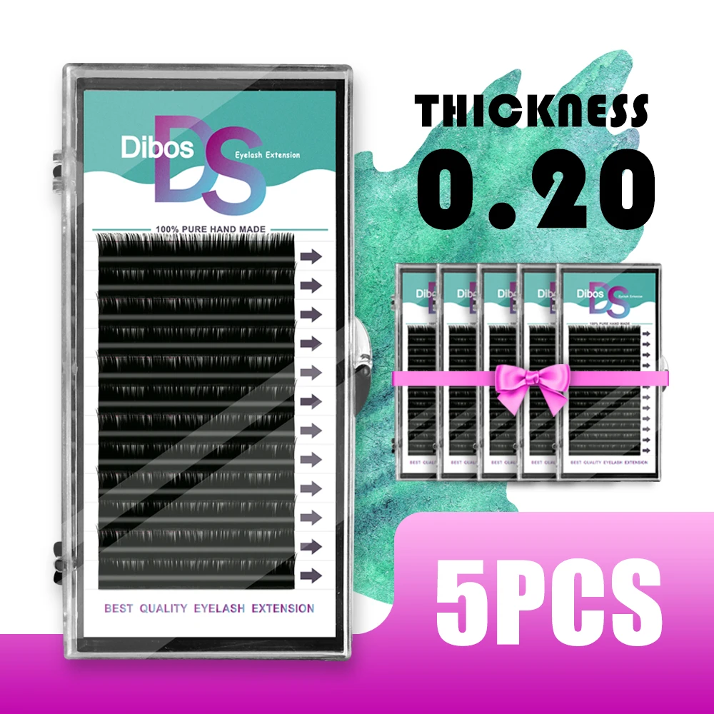Dibos 5 шт. Россия объем Корея шелковые Индивидуальные ресницы наращивание ресниц