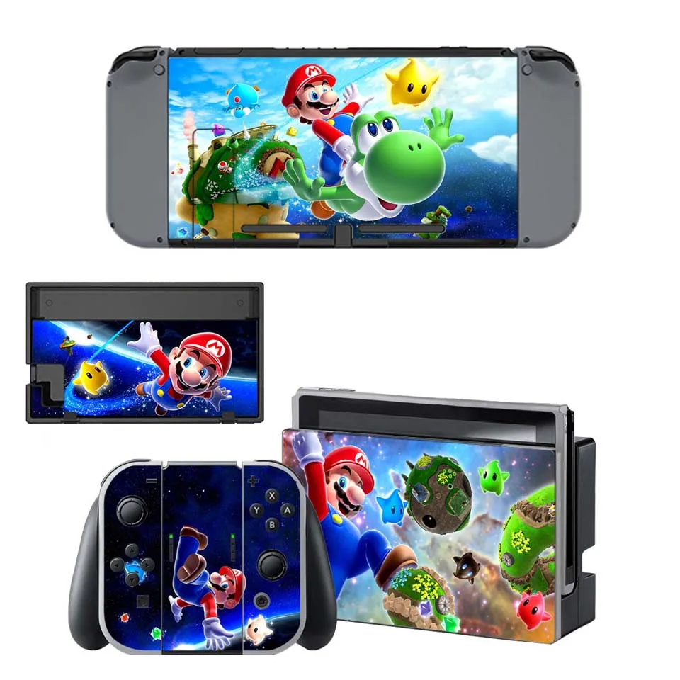 YSNS1782 Настенный переключатель виниловая консоль Наклейки Обложка Joy-Con кожаная наклейка на контроллер для Супер Марио наклейки для вечеринки - Цвет: YSNS1782