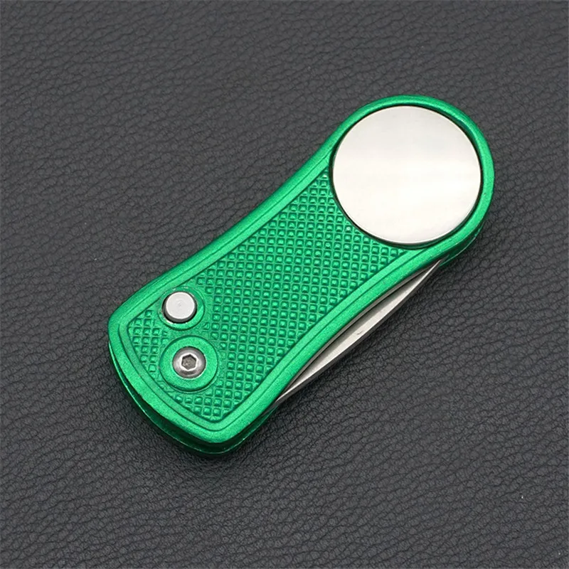 Hot Divot Fork Tool with Button Magnetic Ball Marker Portable Foldable for Golf Club MCK99 | Спорт и развлечения