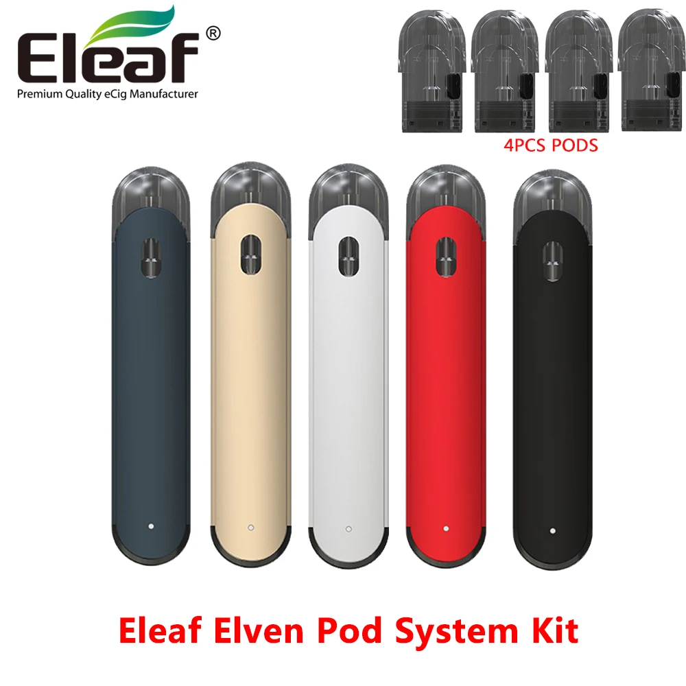 Оригинальный Vape Eleaf Elven Pod system Kit встроенный аккумулятор 360 мАч и 1 6 мл картридж vs