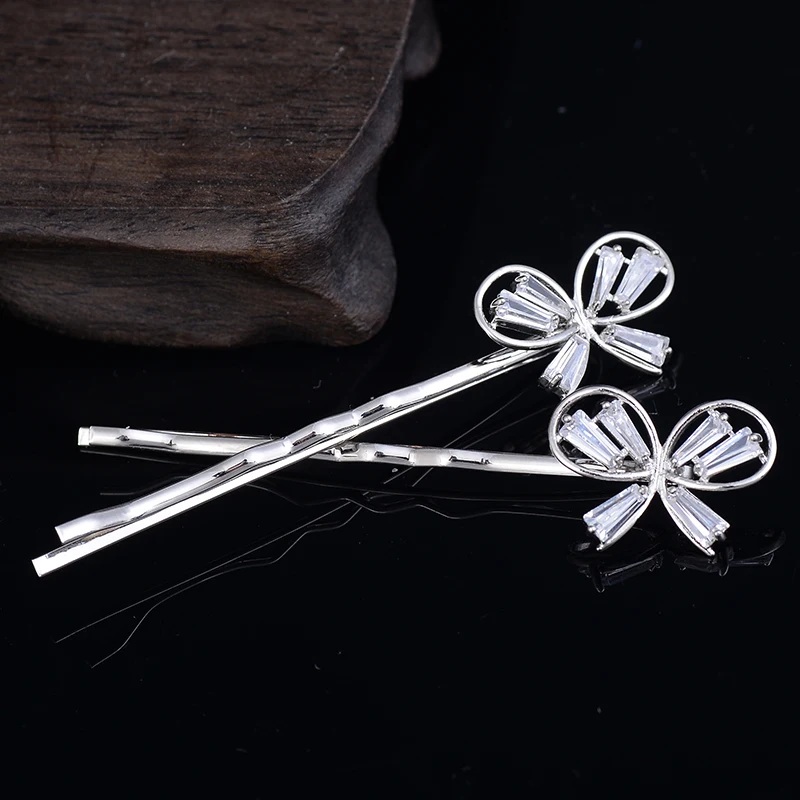 EASYA новые модные женские заколки для волос милые стразы с бантом аксессуары