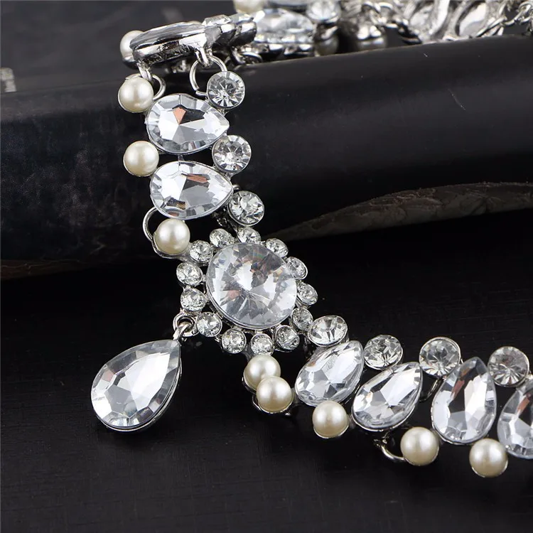 17 км boho воротник choker капли воды хрустальные бусины choker ожерелье& кулон винтаж имитация перл себе бусы макси ювелирные изделия