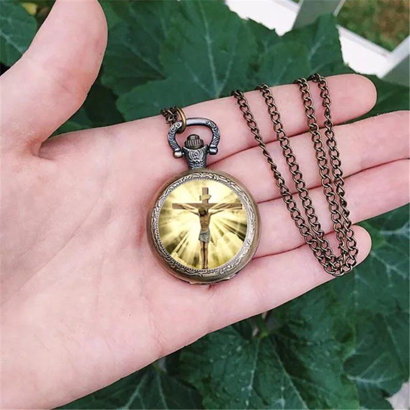 Часы наручные с Иисусом Христа Классические кварцевые карманные в религиозном