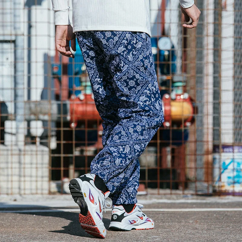 2019 для мужчин хип брюки Jogger Harajuku ретро Винтаж Графический шаровары уличная Весна