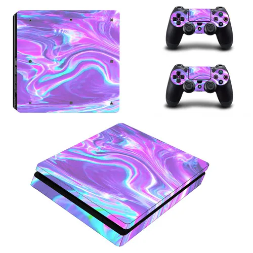 YSP4S-2362 Чистый белый цвет PS4 тонкий стикер кожи для sony playstation 4 консоль и контроллер наклейка PS4 тонкий стикер - Цвет: YSP4S-2362