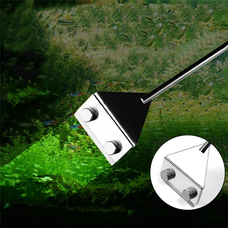 

Скребок для очистки водорослей из нержавеющей стали, Сменное лезвие, длина 46 см, 65 см, инструменты для очистки аквариума