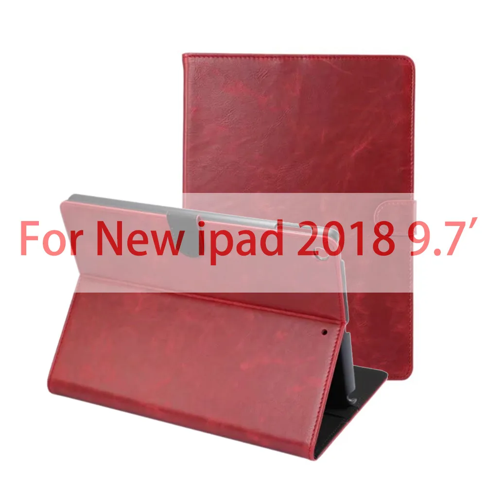 PU Wine Red Умный чехол для iPad 9," Pro 9,7 из искусственной кожи на магните, умный защитный чехол Coque Funda, чехол для нового iPad, чехол для планшета - Цвет: PU Wine Red