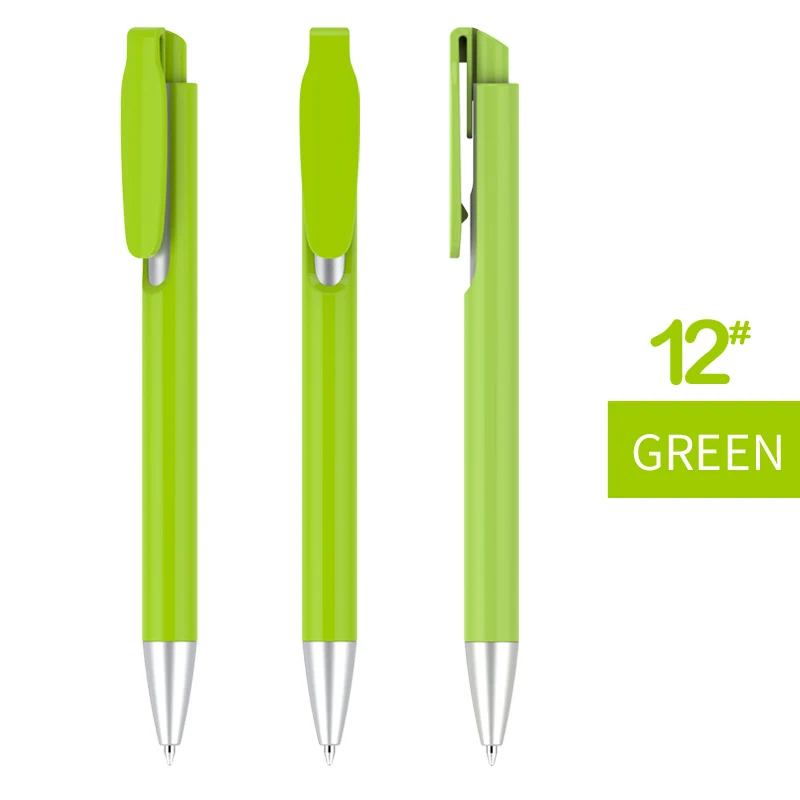 Green 500 шт/партия Пластиковые Рекламные шариковые ручки для письма индивидуальный логотип Подарочный шариковая ручка - Цвет: Green